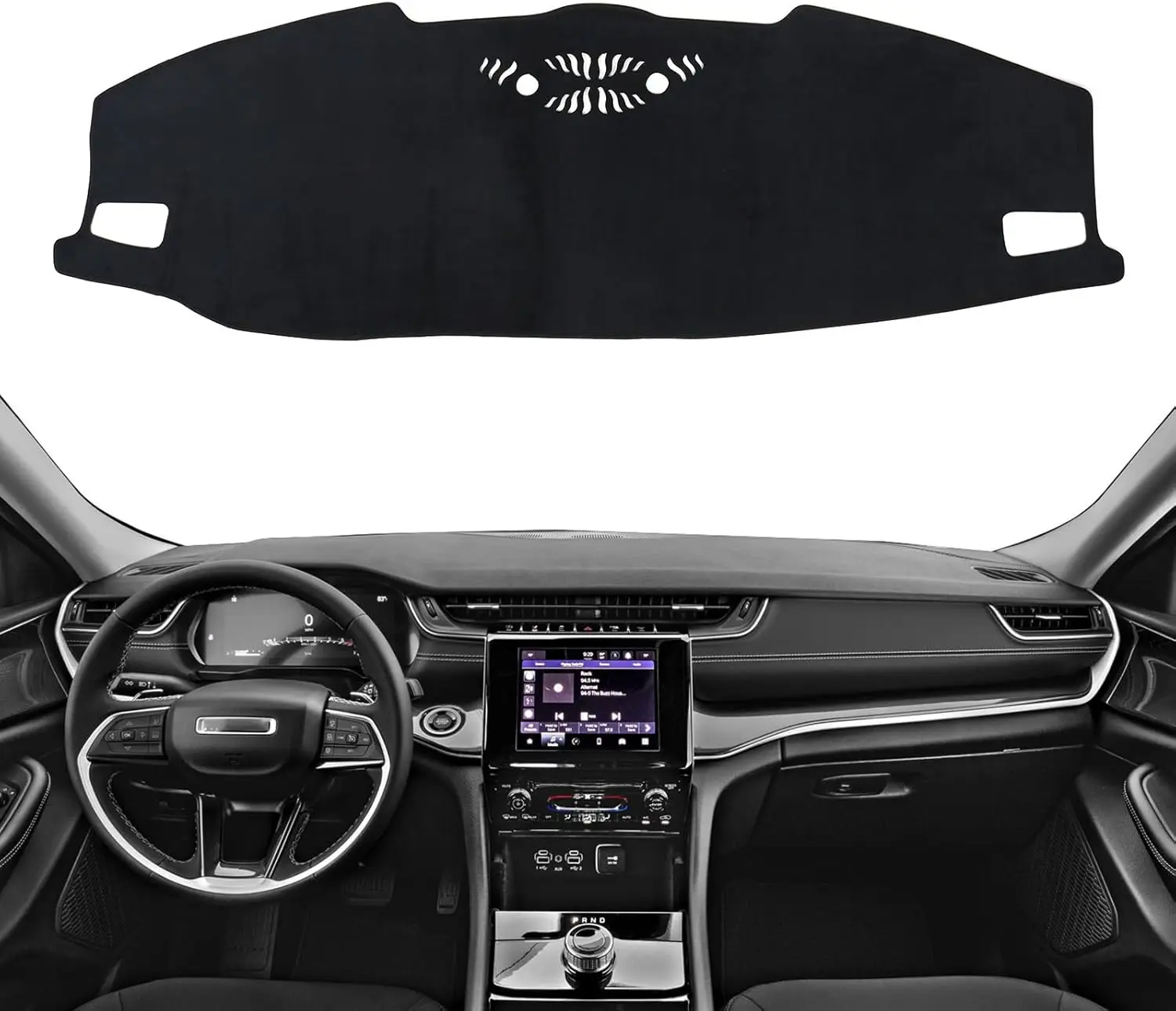 

Чехол на приборную панель для Jeep Grand Cherokee L 2021-2025, аксессуары, фланелевая крышка на приборную панель, коврик для приборной панели, чехол для центральной консоли, солнцезащитный козырек