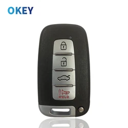 Okey-carcasa de llave de coche con Control remoto, 4 botones, para Hyundai I30, I45, Ix35, Genesis, Equus, Veloster, Tucson, Sonata, Elantra, SY5HMFNA04