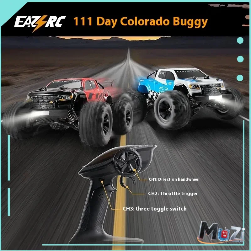 Fms colorado 1/18 modelo de simulação rc, controle remoto sem escova, alta velocidade, veículo off road, modelo de simulação 4wd, brinquedo de carro de escalada