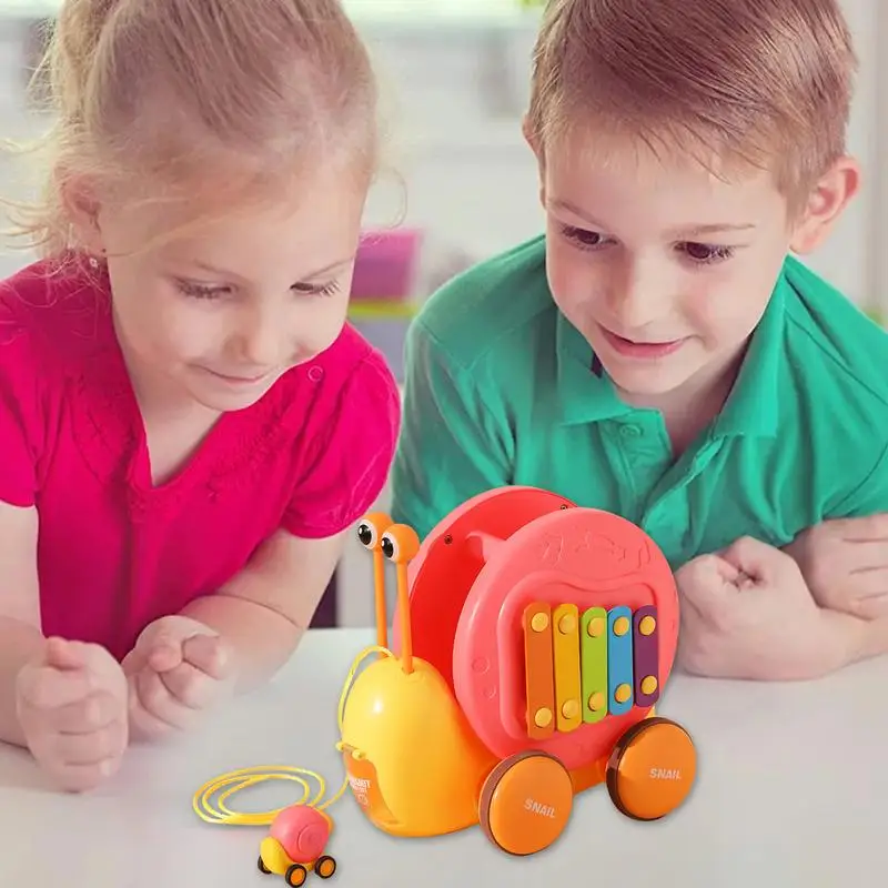 Snail Crawling Toy Small Funny Snail Pulling Toy Toddler Pull Toy Cute Creative Cartoon Toddler Snail Toys Kids Crawling Toys