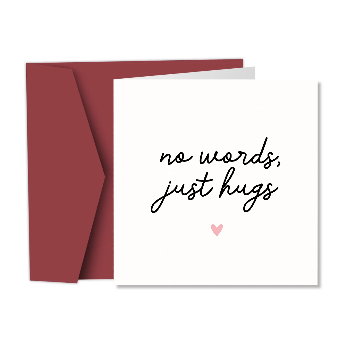 1pc No Words Just Hugs,Funny Greeting Card Thinking Of You Card For Friend,Sympathy Gift,Stay Strong Card,Friend Motivation Card