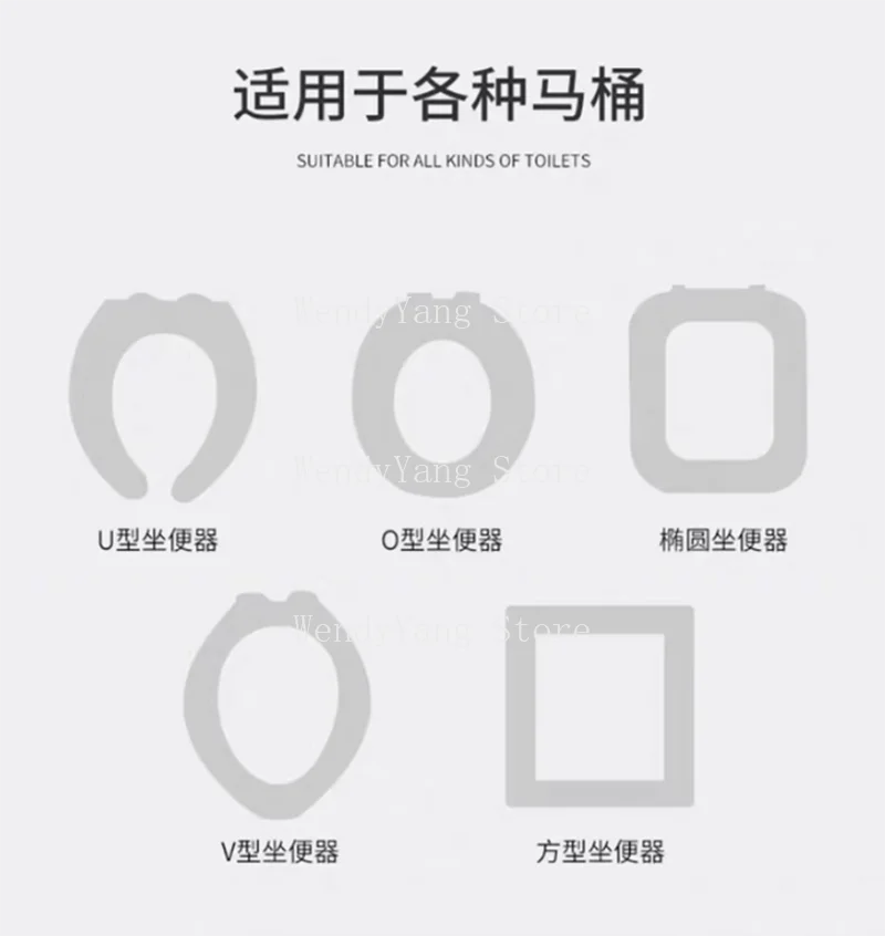 Bathroom Square Toilet Seat Cover Winter Washable Warmer Mat Toilet Cover Cushion Lid Pad Home Decor Toilet Seat