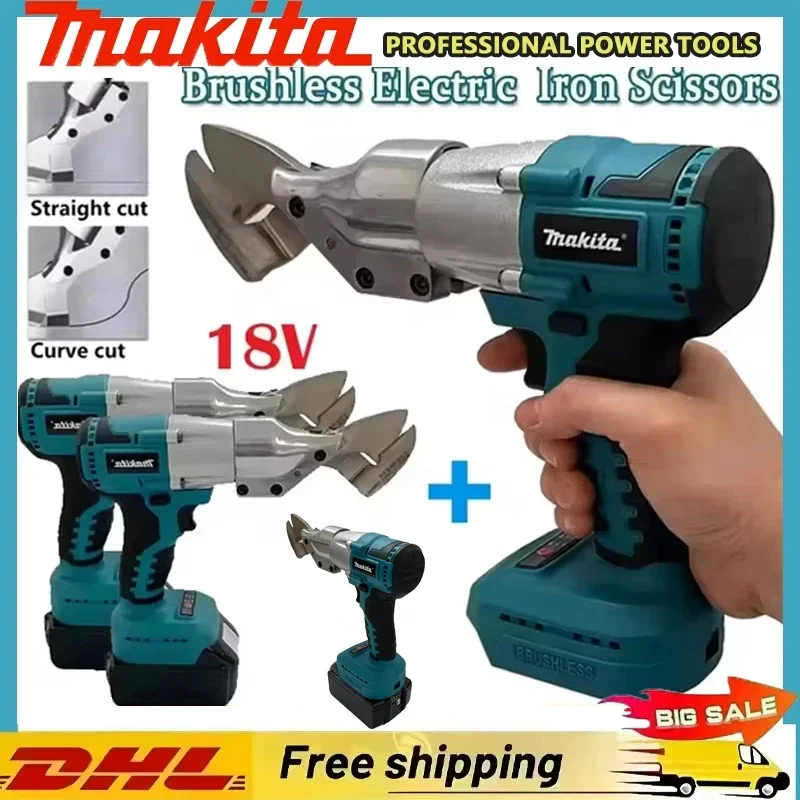 

Makita Electric Cordless Iron Scissors Machine Professional Metal Cutting Tools Rechargeable Sheet Shear Cutter 18V Battery