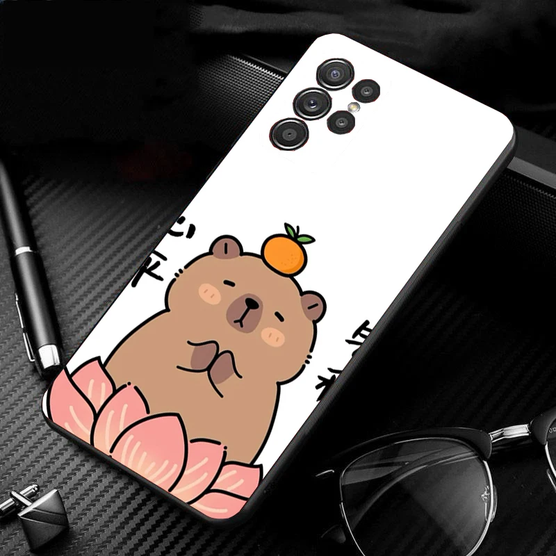 

Cartoon capybara Phone Case For Samsung Galaxy S25 S24 S23 S22 S21 Ultra S24 S23 S22 S21 S25 Plus S24 S20 FE