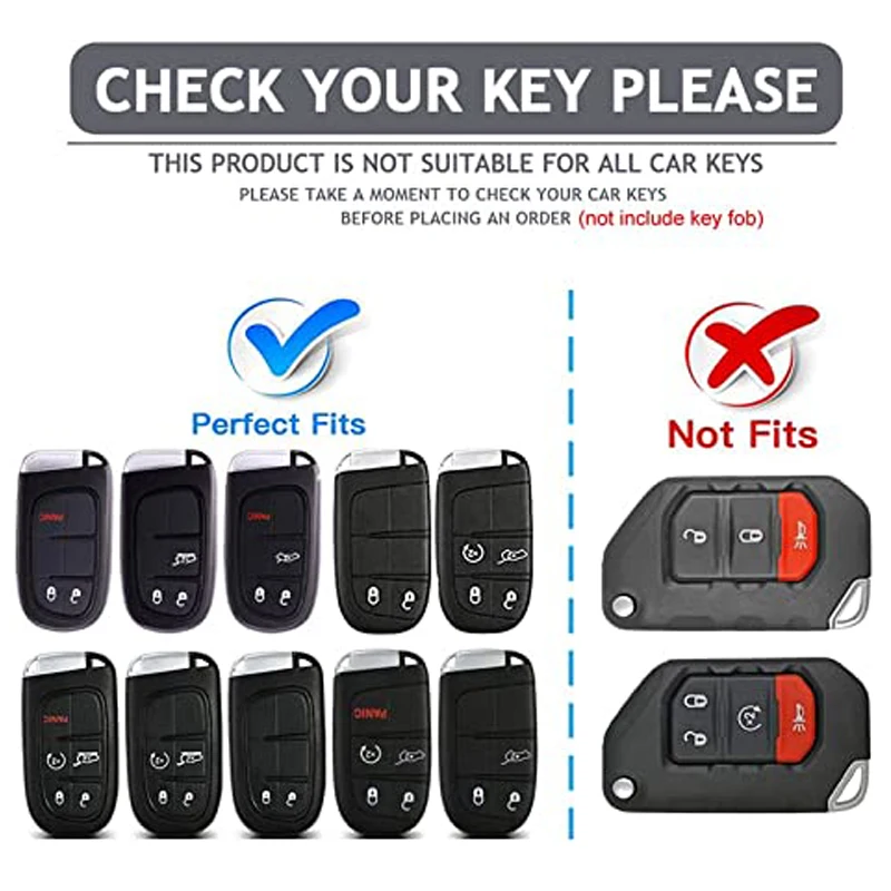 Car Key Cover for Jeep Grand Cherokee Renegade Fiat Freemont Dodge Charger Challenger Durango Journey Remote Key Case Shell