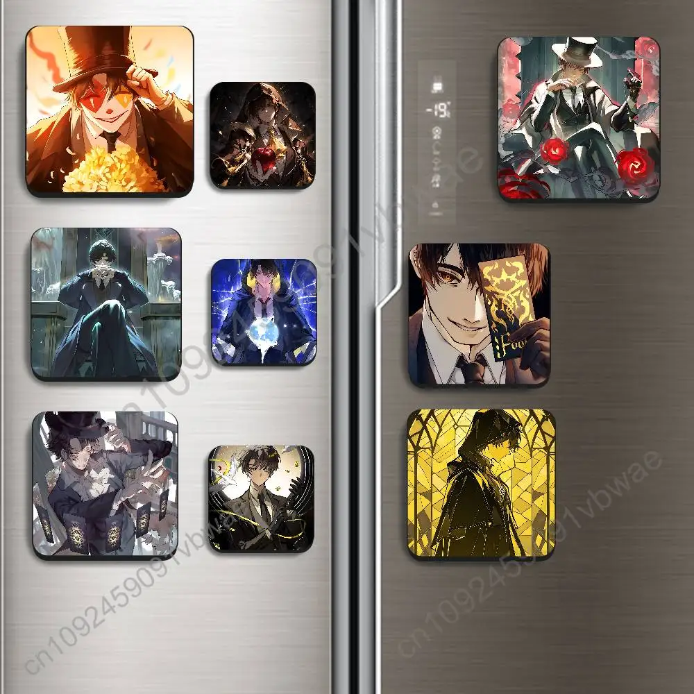 

Klein Moretti Lord of the Mysteries Black Square Plastic Fridge Magnet for Magnetic Sticker No Trace LeftDurable Smooth Textured