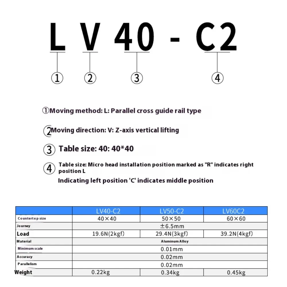 XYZ Axis Precision Adjustment Stage Z-Axis Displacement Platform Micrometer Slide with Lock
