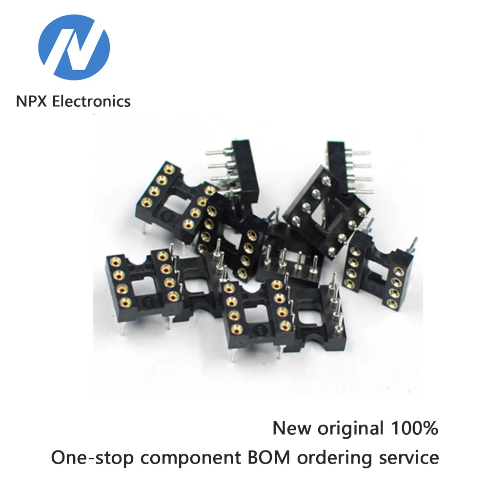 

Разъем DIP-8P с круглым отверстием, разъем IC, разъем для микросхемы операционного усилителя, розетка для интегральной схемы, 100 шт.