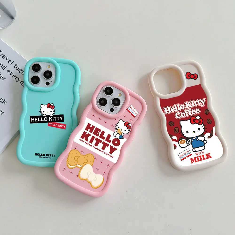 Cute Cat Hellos Kittys Milk Phone Case For Xiaomi Redmi Note 8 9 9S 10 10S 11 12 13 Pro Plus 4G 5G Candy Color Soft TPU Cover