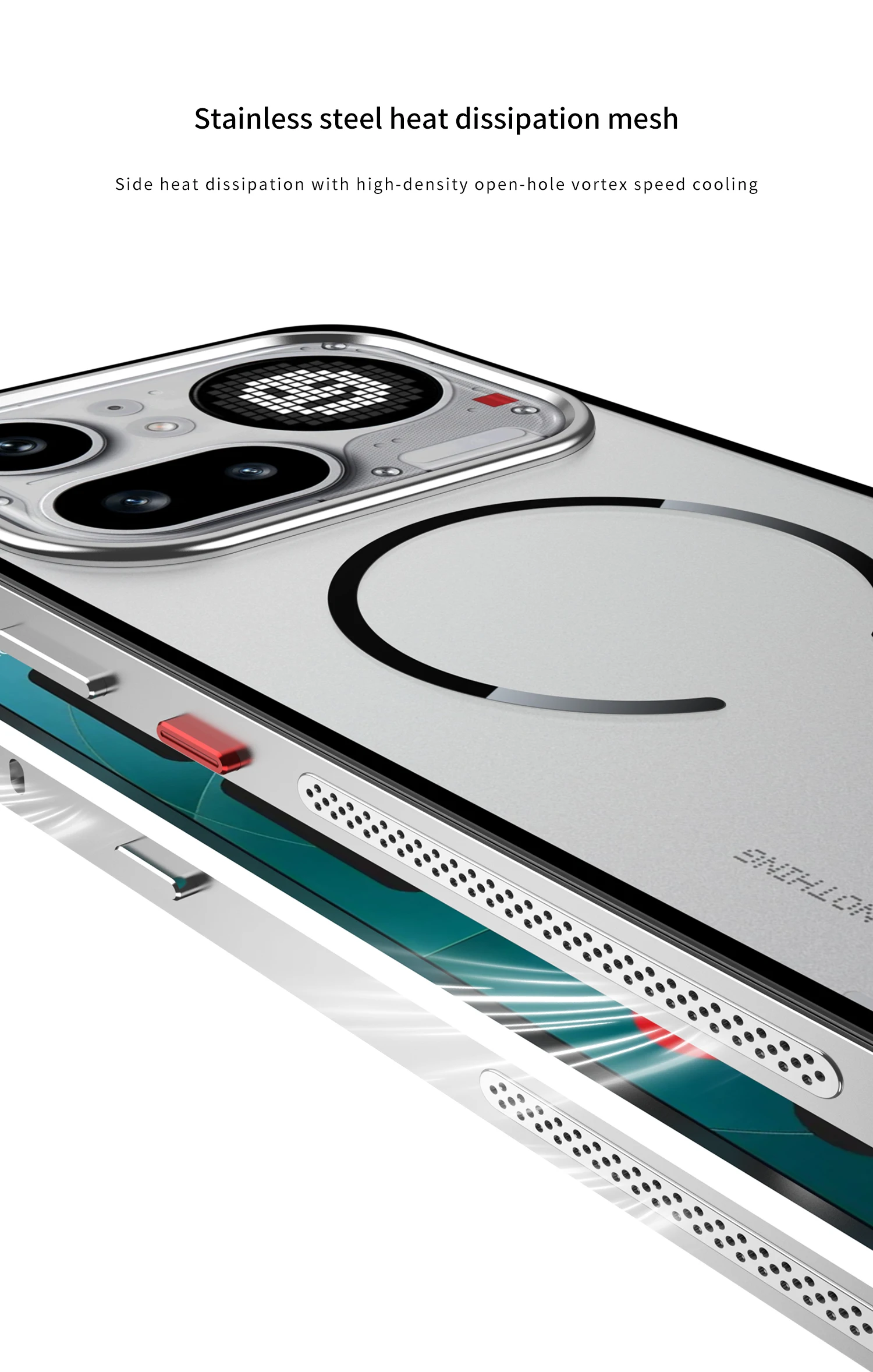 Für Nothing Phone 4a Pro 4apro: Mattierte Handyhülle mit magnetischem Metallrahmen, abnehmbar, für Magsafe, Aluminiumlegierungs-Schutzhülle. – Detail 6