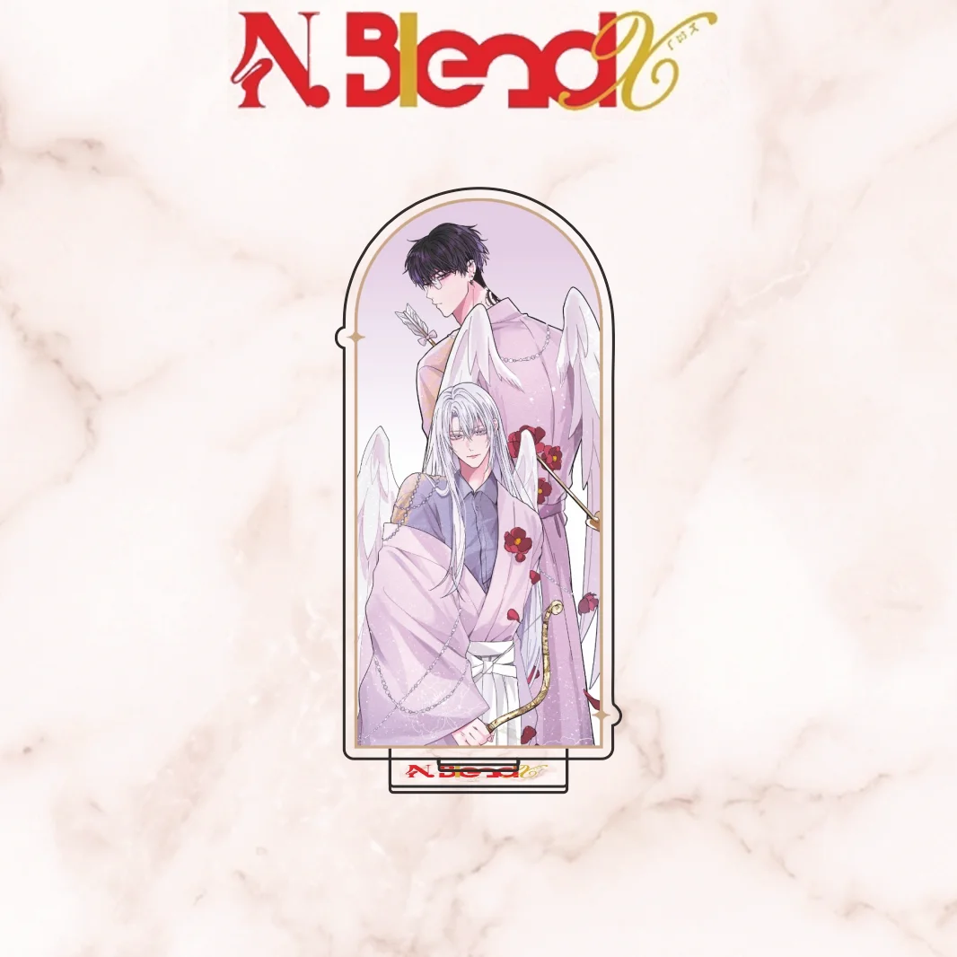 New Anime N.Blend Art Exhibition Angel full Series BL Couple 15cm Acrylic Stand Keychain Figure Model Plate Desk Decor Fans Gift
