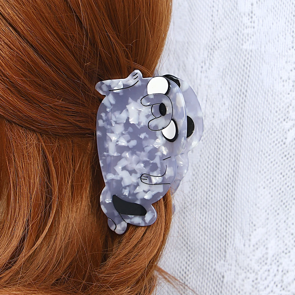 AENSOA Original Nischen-Cartoon-Haarnadel, niedlicher Seelöwe, kleines Tier, Klaue, Clip, fortgeschrittener Essigsäure-Acryl-Kopfschmuck für Frauen – Detail 30