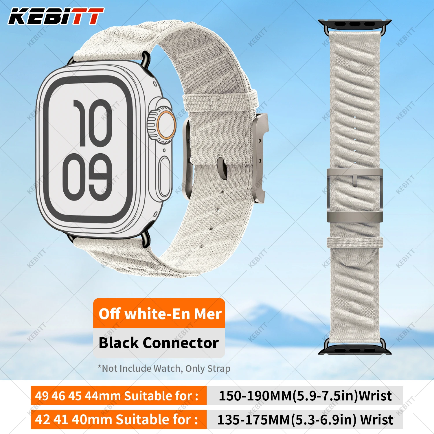 Kebitt New En Mer Bleu Nuit Single Tour Iwatch Band 42 mm für Apple Watch Ultra 3 2 Serie 11 10 9 8 7 6 Se 3 Armband 46 mm 45 49 mm 8