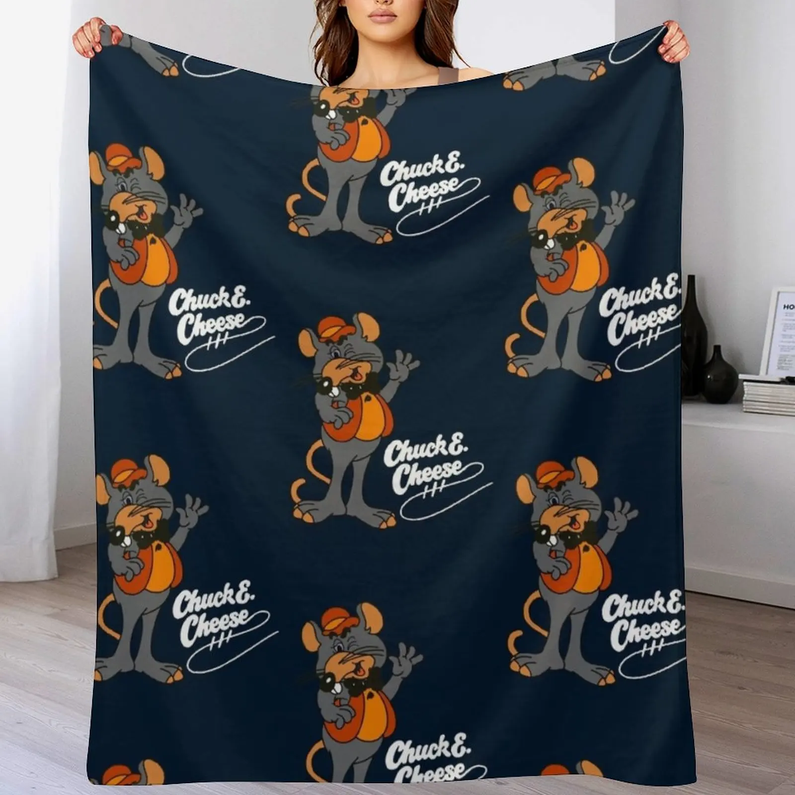 

Chuck E Cheese_s 1 Throw Blanket Machine Washable Soft Warm Blanket