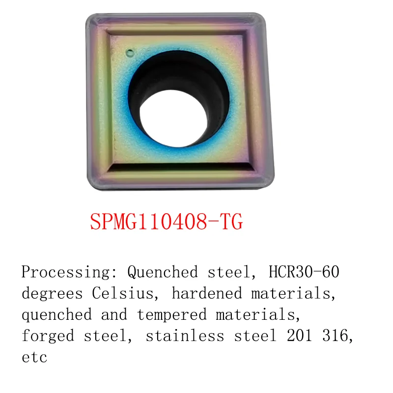 5PCS CNC U drill Insert Quick Violent Drills SPMG 060204 Cutter Inserts Water Jet Drill Square For Stainless Steel