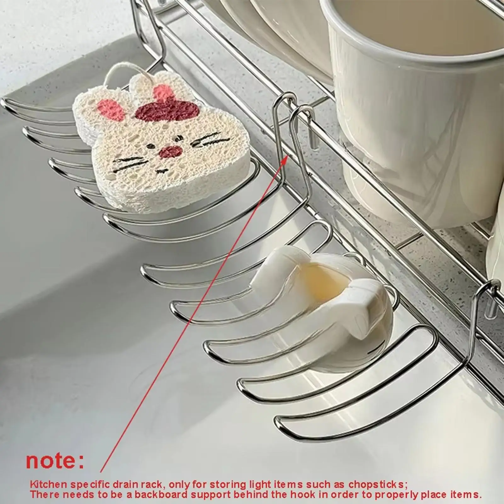 Sink Drain Rack Expandable Adjustable Stainless Steel Over Sink Basket for Home Rental Bathroom Laundry Balcony Counter Dorm