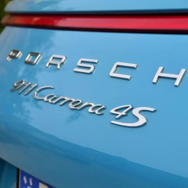 For Porsche Turbo/GTS/Macan/Panamera/BoxsterPorsche 3D ABS golden Car Rear Trunk Emblem Creative Decoration Sticker Letters Logo