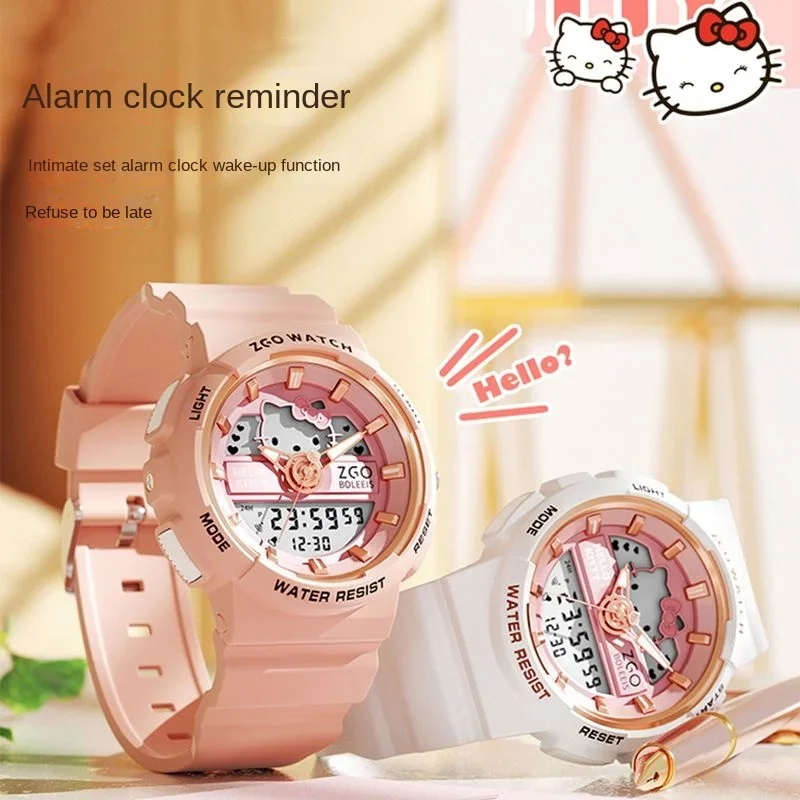 HelloKitty Sanrio cartoon character watch waterproof kawaii high-looking student and child cute watch holiday gift new wholesale