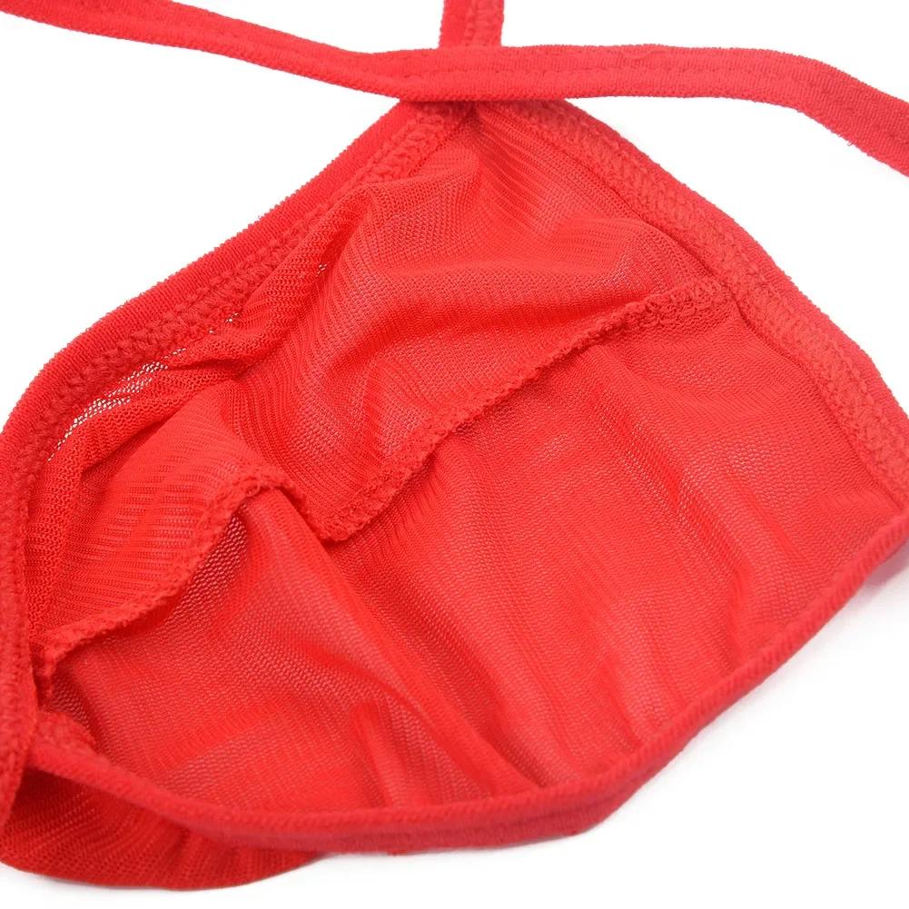 الرجال g-سلسلة سيور مطاطا شبكة الملابس الداخلية للرجل الساخن منخفضة الخصر T-الظهر رقيقة جدا ملخصات مثلي الجنس سيسي بيكيني السروال دنة