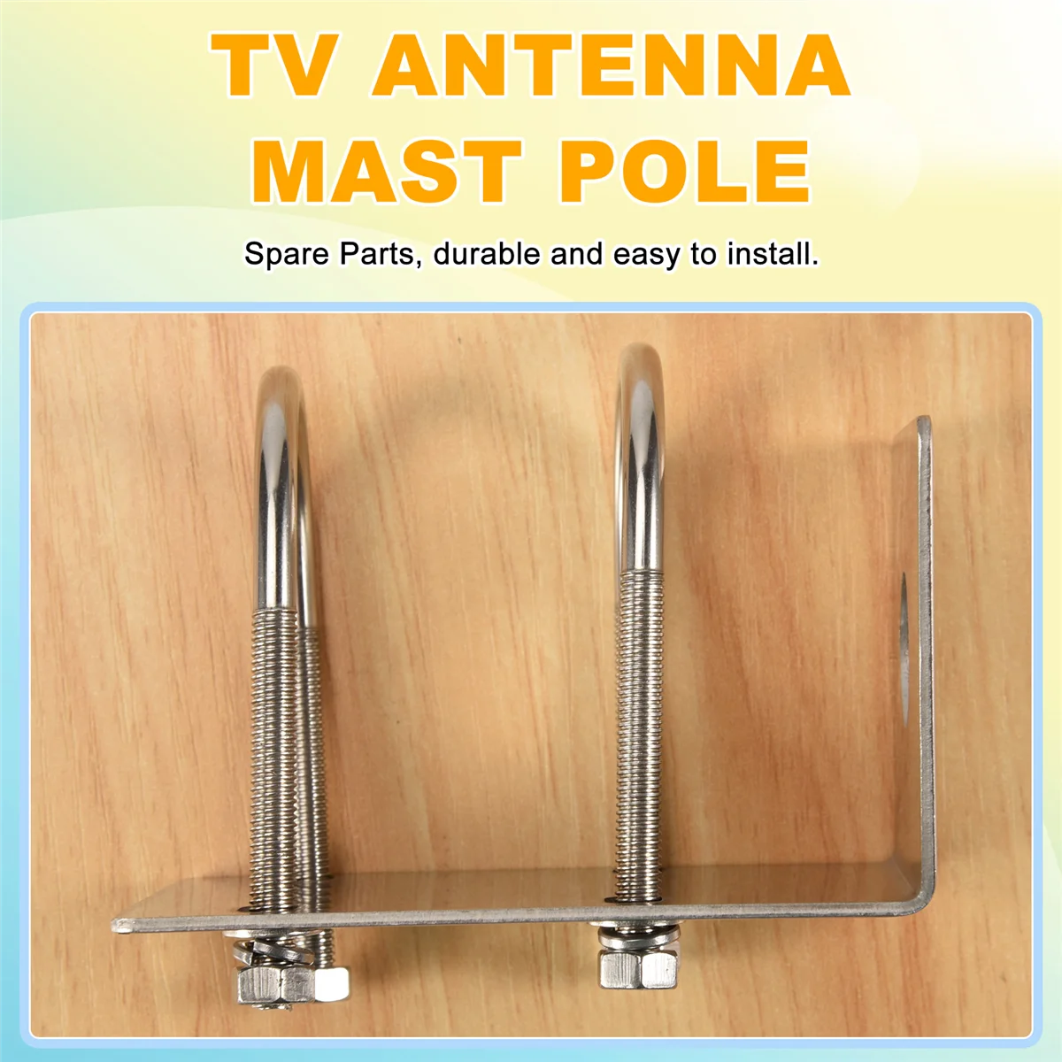 Soporte de montaje de antena de acero inoxidable con pernos estilo U para Ham, UHF, VHF, CB, antena de camionero celular, uso aceptado