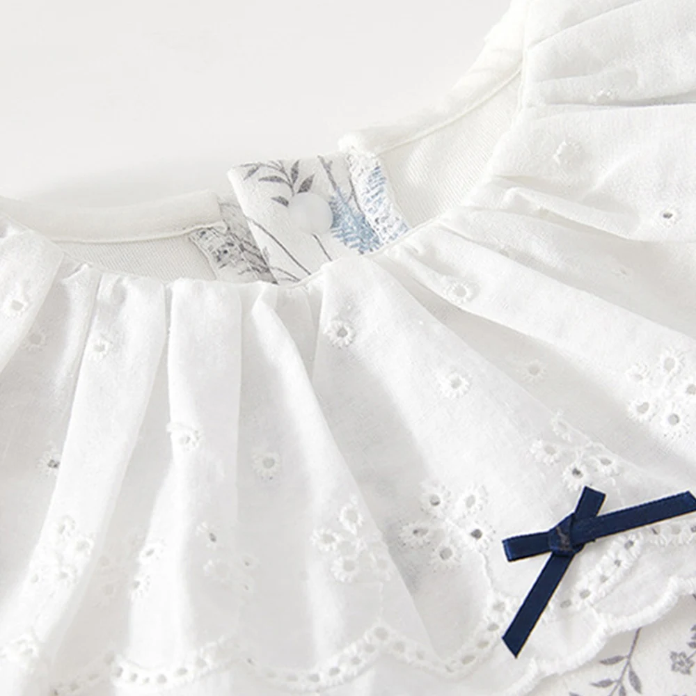 Baby Girl Christmas Rompers Long Sleeve 100% Cotton Spring Autumn Baby Jumpsuit First Birthday Newborn Clothing