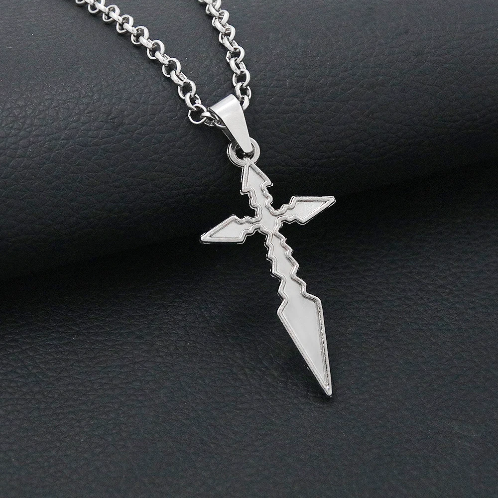 Anime Fate Stay Night Saber Pendant Necklace Emiya Cross Accessories Jewelry For Women Man Accessories Gifts