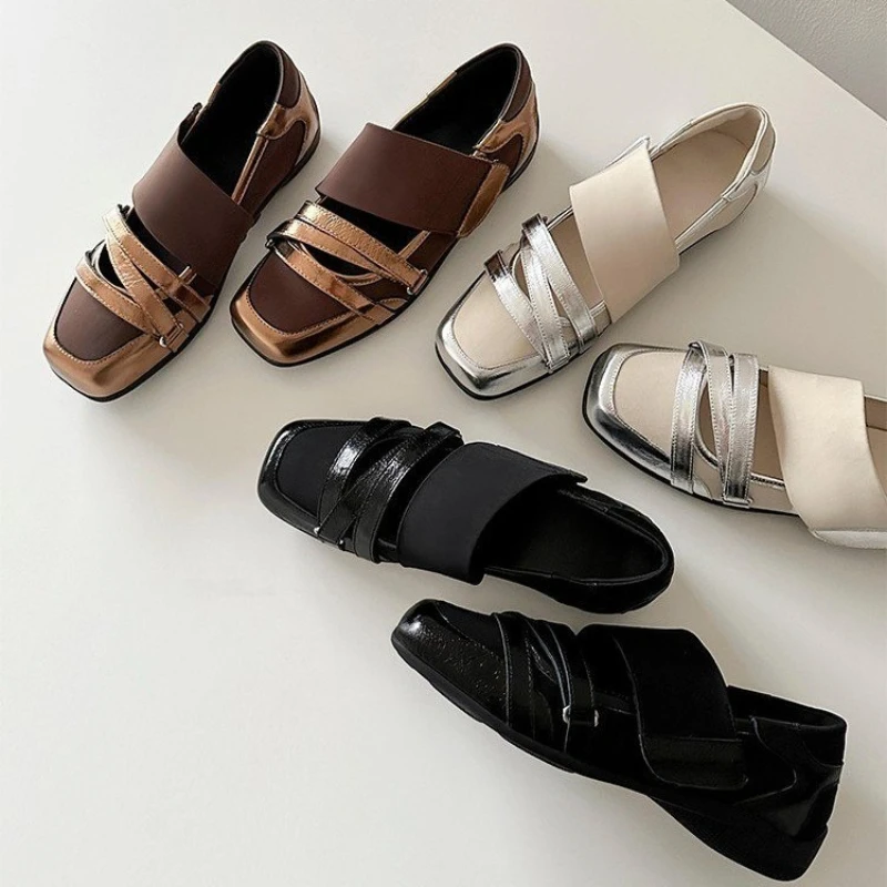 

Водонепроницаемая платформа на квадратном каблуке с глубоким вырезом, универсальные, удобные, противоскользящие и дышащие модные женские одинарные туфли