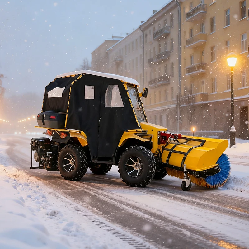 مصنع توريد مكنسة ركوب متعددة الوظائف بالجملة مجرفة القيادة الشتاء منفاخ الثلج تسليم سريع ركوب على Snowplow #1