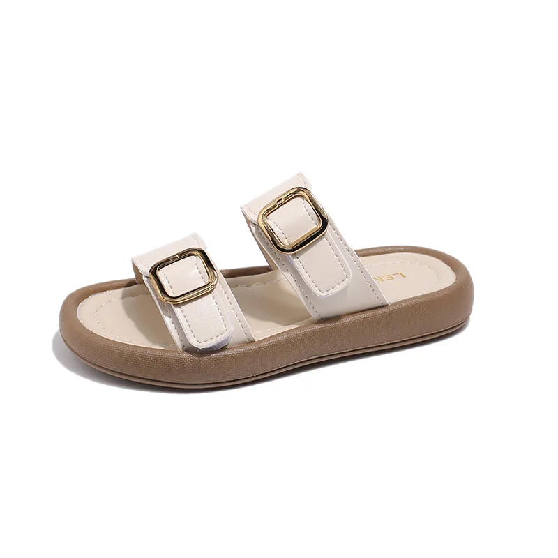 Fashion Kid Shoes New Versatile Comfort Slippers Soft Soled Non Slip Casual Girl Shoes Stylish Comfort Wear Thick Soled Sandals