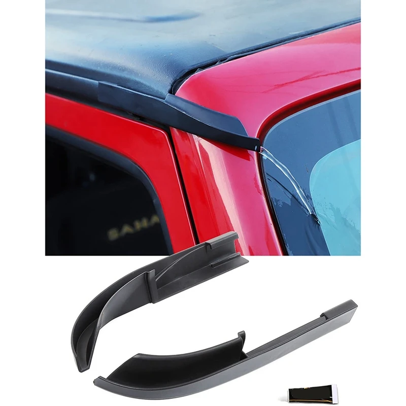 

Upgraded Version Rain Gutter Extensions, Rain Groove Diverter, For 2011-2017 Jeep Wrangler JK JKU, Orange