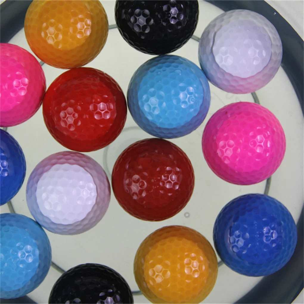 1 Set Golf Balls Portable Training Sports Practice Floating Ball in Bags Package for Trainers Adults Women black