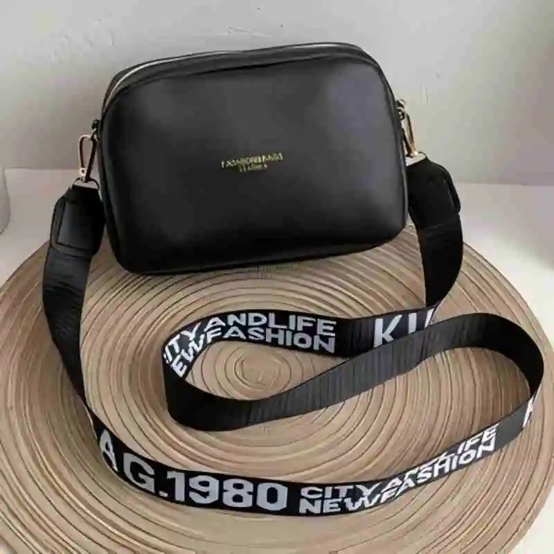 Simple Style Small Shoulder Bags For Women Solid Color Pu Leather Wide Strap Crossbody Bag Female Phone Purse Messenger Handbag