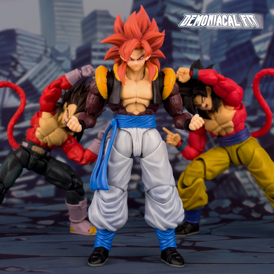 

New Demoniacal Fit Super Saiyan 4 Gogeta Action Figure Dragon Ball Z GT 3.0 Figure Figurine SHF SSJ4 Gogeta Anime Collect Models