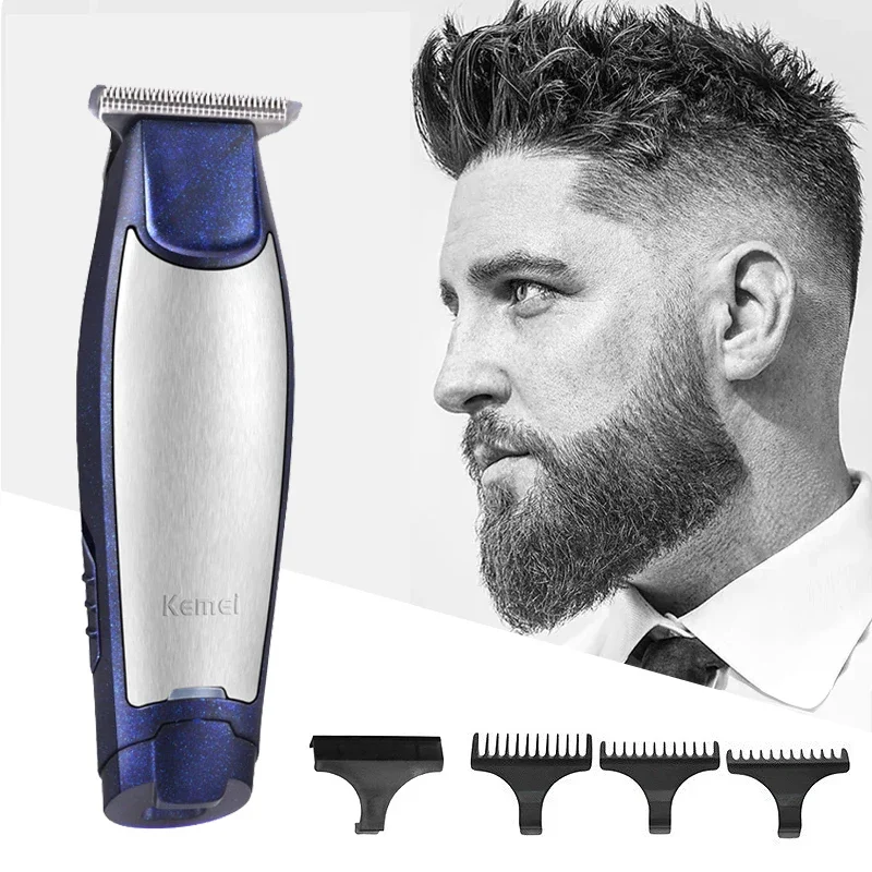 Kemei Trimmer USB Hair Clippers Professional Men Finishing Cutter Cordless Beard Shaver