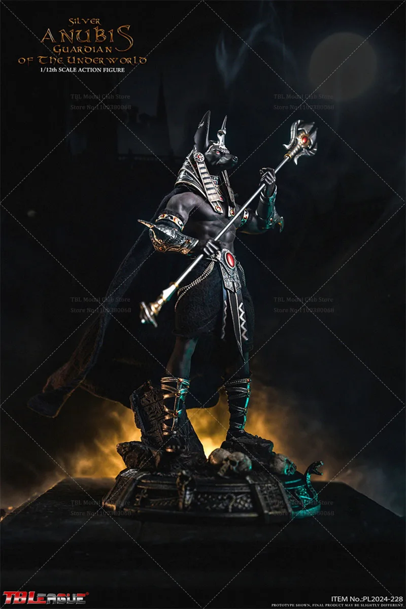 In Stock TBLeague PL2024-228 1/12 Scale Collectible Anubis Guardian of The Underworld Silver Action Figure 6'' Soldier Model Toy