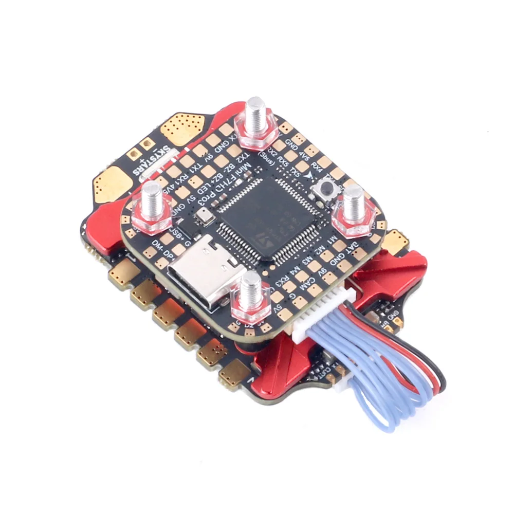 Skystars F722 Fly Tower Stack F7 Flight Controller Built-in OSD with AM32 55A 3-6S 4IN1 Brushless ESC for FPV Racing Drone