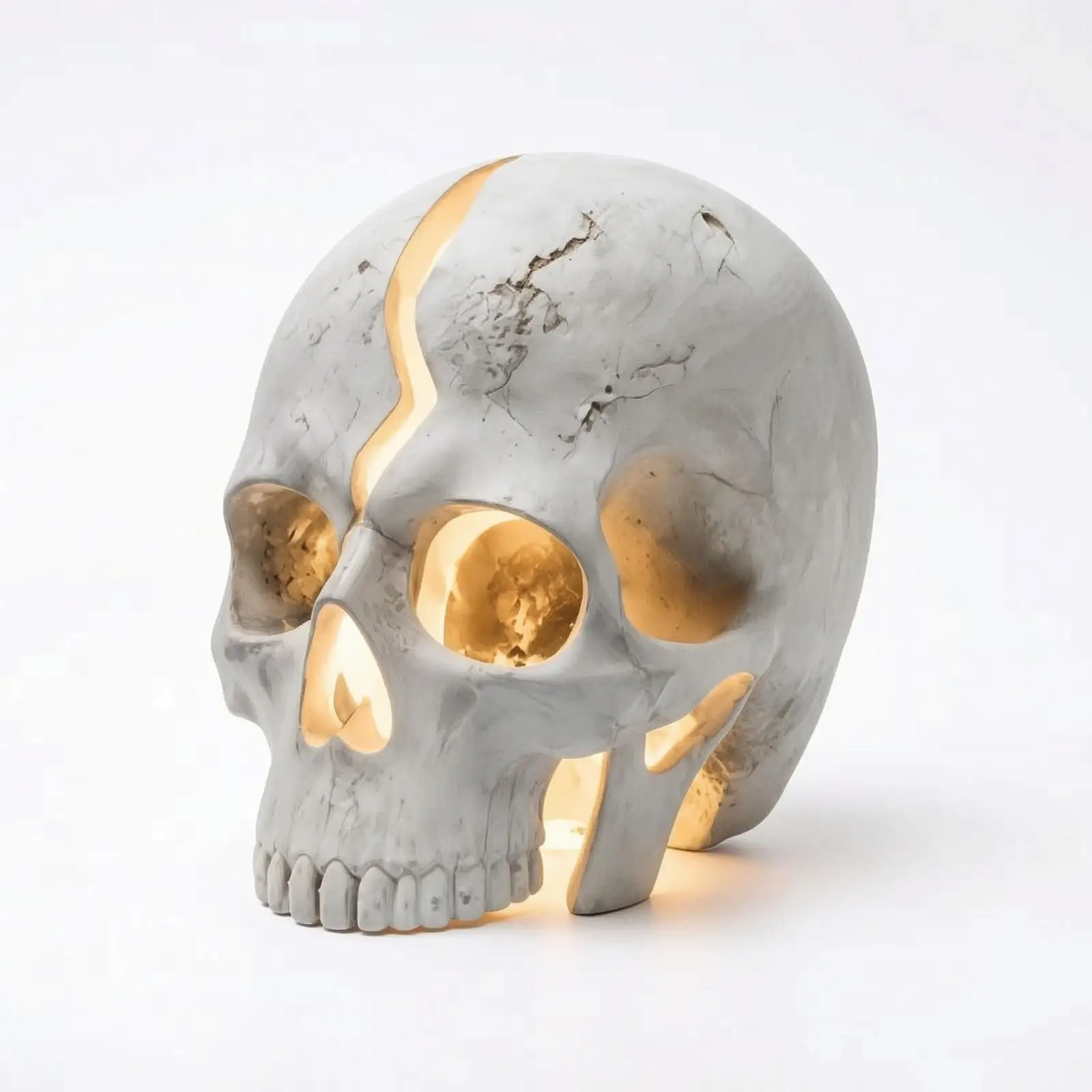 Resin Skull Garden Light Halloween Solar Garden Statue Spooky for Patio, Pathway