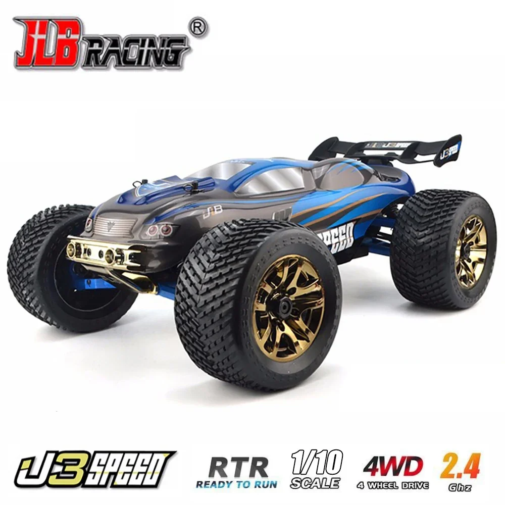 JLB Racing 1/10 2.4CHz 4WD Truck RC Car J3 Speed Brushless Electric Head-up Somersault Remote Control Buggy Off-road Vehicle