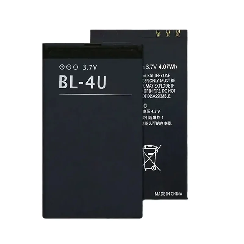 BL-4U Battery 3.7V 800/1000mAh Rechargeable Cell for NokiaX9 X6m X1-01 X6 N900 C3 5800 5230 5233 5235 Mobile Phone Batteries