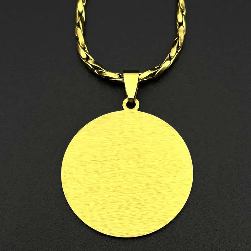 اليهودية Tetragrammaton العبرية الخماسي الفولاذ المقاوم للصدأ القلائد للرجال الذهب اللون الذكور سلسلة مجوهرات colar masculino N1163S