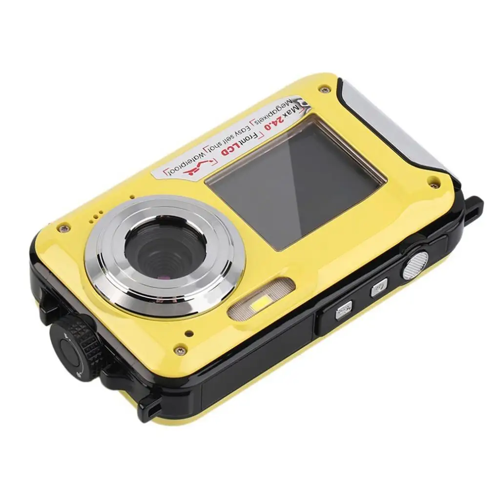 

Digital Camera Dual Screen Video Camcorder 24MP Photo 16X 2.7 Inch Macro High Definition Cameras Underwater Selfie