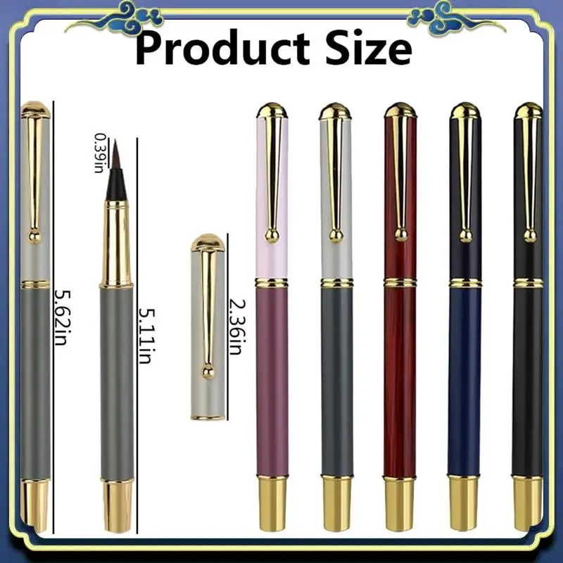 Portable 6Pcs Morandi Calligraphy Pens Hand Lettering Pens For Writing Beginners Chinese Brush Pens