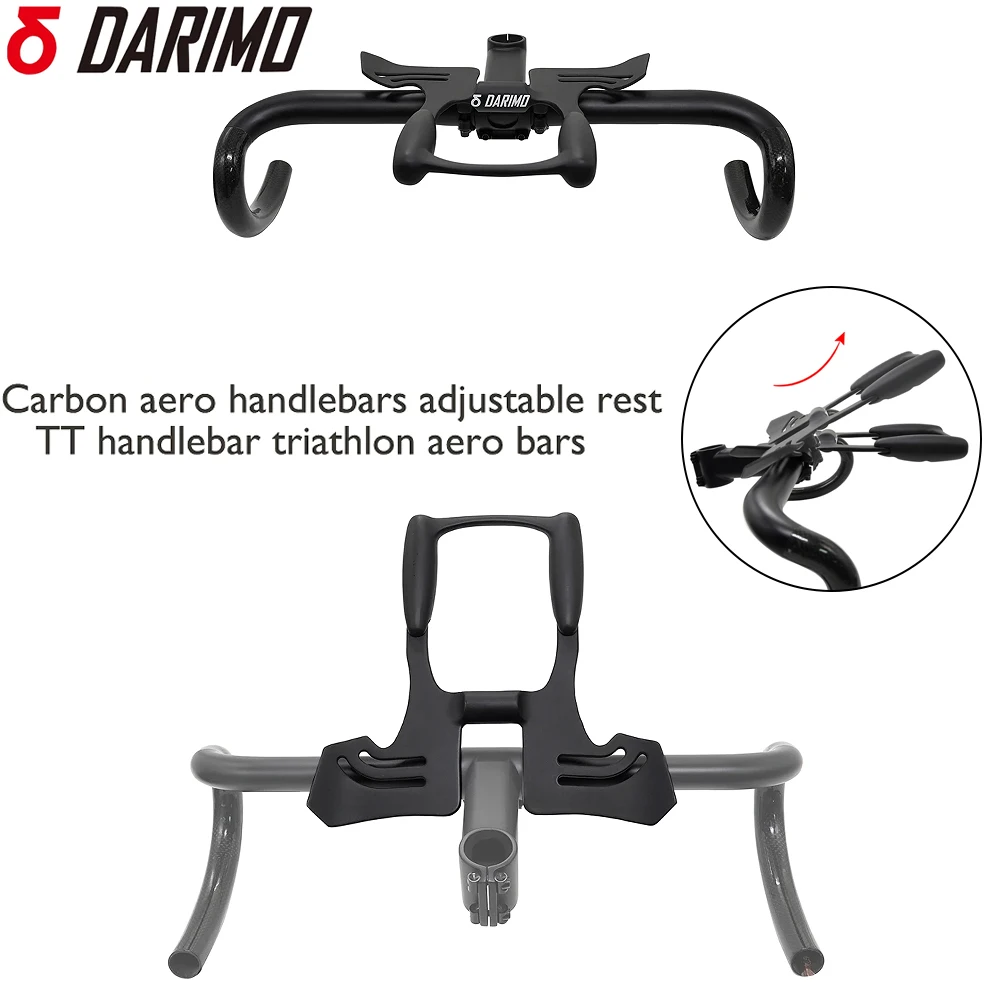 

T700 Carbon Fiber Aero Handlebar for TT/Triathlon, 225mm Extensions, 31.8mm Clamp, Clip-on Rest Bars for Road Bicycle