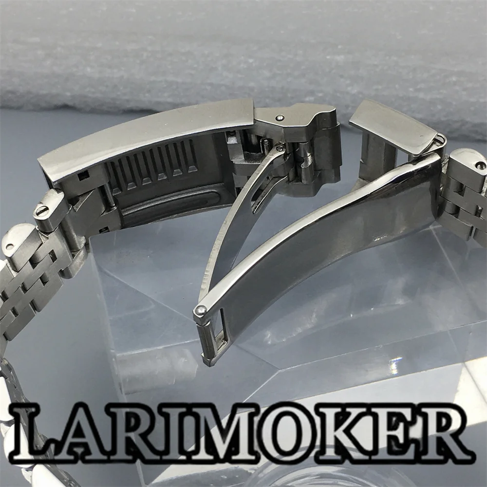 LARIMOKER-Caixa de vidro redonda Sapphire Bezel, aço inoxidável Bracele para NH35 NH36 ETA2824 PT5000 movimento automático, 36mm 39mm