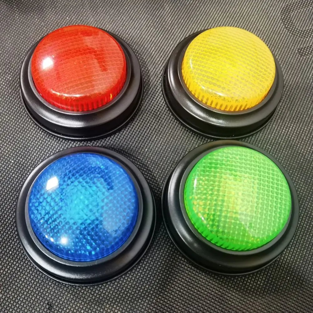 4pcs 4Colors Answer Buzzers with Lights and Sound Trivia Games Game Show Buzzer Buttons Family Feud Jeopardy Buzzer