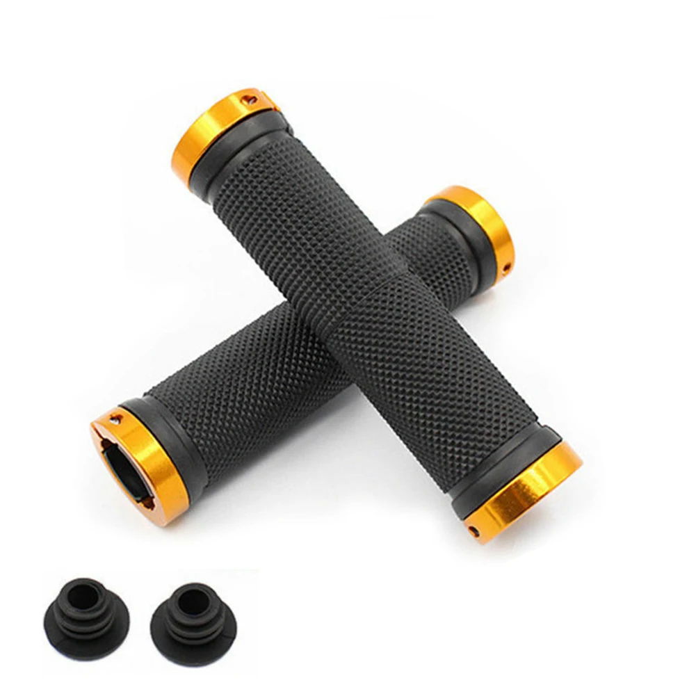 Bicycle Handle Bike Grip Outdoor Rubber Locking 130mm 1Pair 33.5mm Accessories Bicycle Bike Bilateral Cycling Electric Bicycle