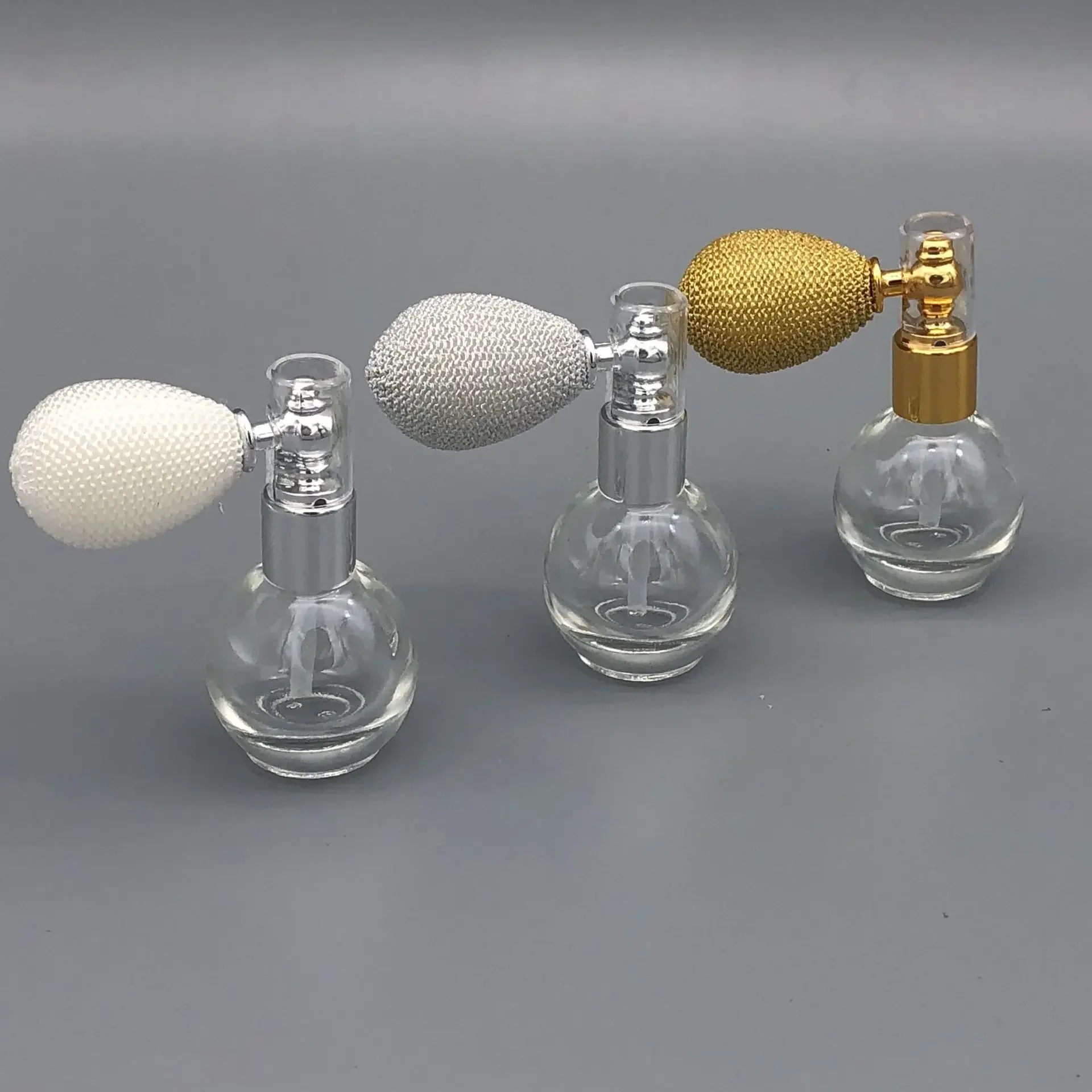 15ML Perfume Spray Bottle Empty Glass Air Press Travel Cosmetic Spray Round Body Mak Glitter Refillable Mist Atomizer Glass