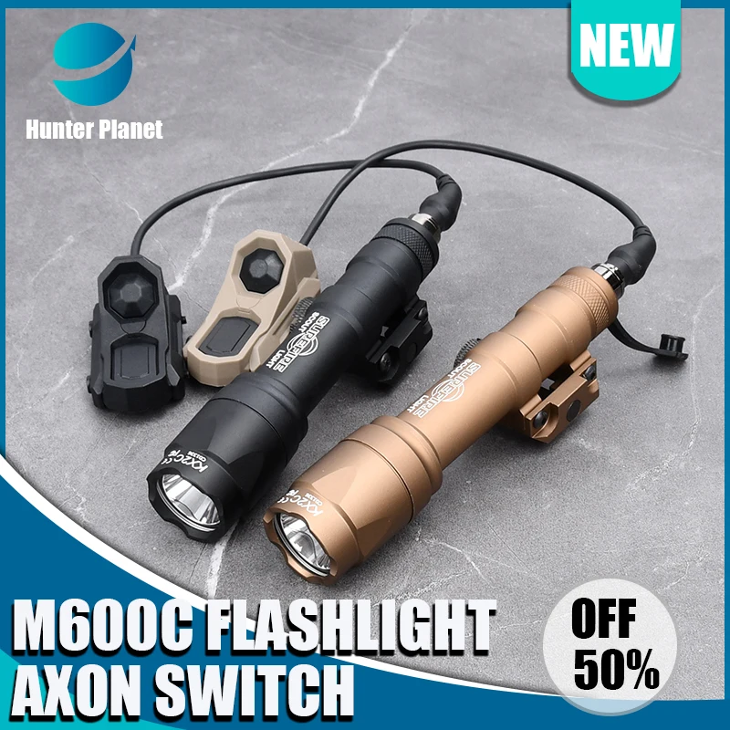 

Airsoft Surefir M600C M600 Tactical Scout Light AR15 Rifle Weapon Flashlight LED Hunting Spotlight Gun lamp Axon Function Switch