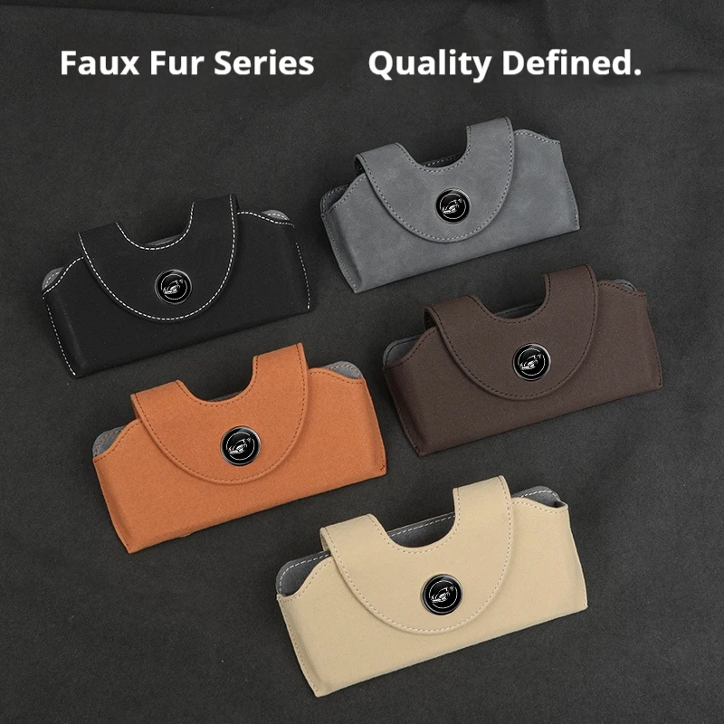 Car Sun Visor Suede Glasses Storage Box Sunglasses Case For Chrysler 300 300S 300C 700 Pacifica Voyager Sebring Halcyon Concept