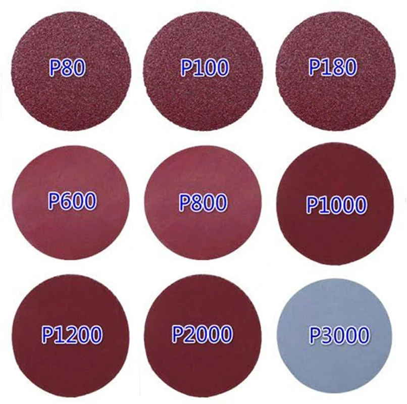 180PCS Sanding Discs 3inch No Hole Hooks Sandpaper Aluminum Oxide Sand Paper 20pcs Each 80-3000Grit for Grinder Rotary Tool